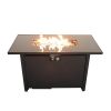 25'' H x 42'' W Steel Outdoor Fire Pit Table with Lid