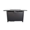 25'' H x 42'' W Steel Outdoor Fire Pit Table with Lid