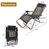 2 Pieces Folding Patio Rattan Zero Gravity Lounge Chair