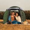 Pop Up Tent Automatic Setup Camping Tent Waterproof Instant Setup Tent with 4 Mosquito Net Windows Carrying Bag for Hiking Climbing Adventure Fishing